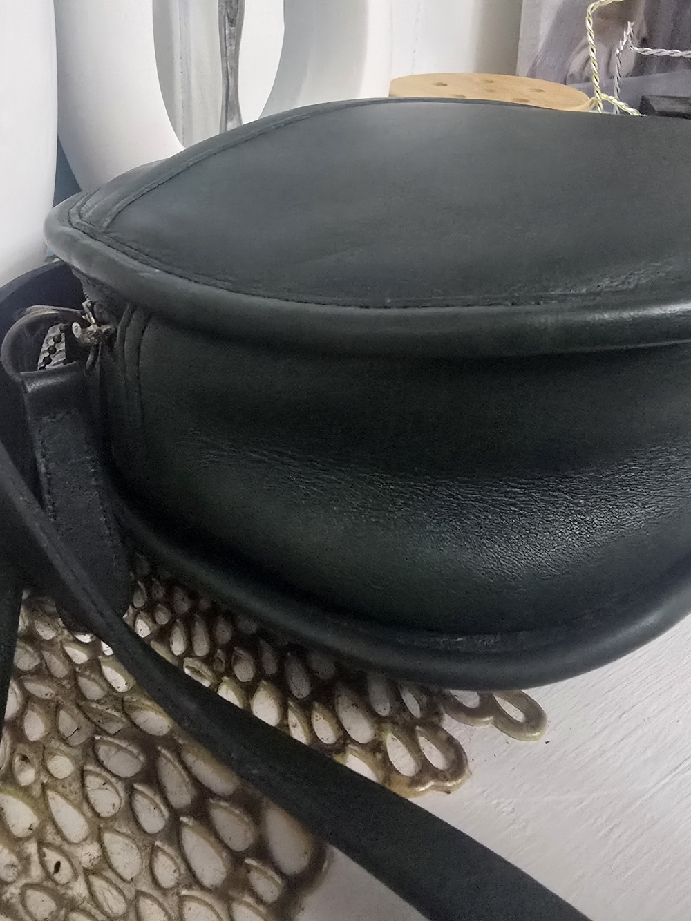 Vintage COACH CHESTER BAG 9901 BOTTLE GREEN LIKE NEW - Picture 10 of 16